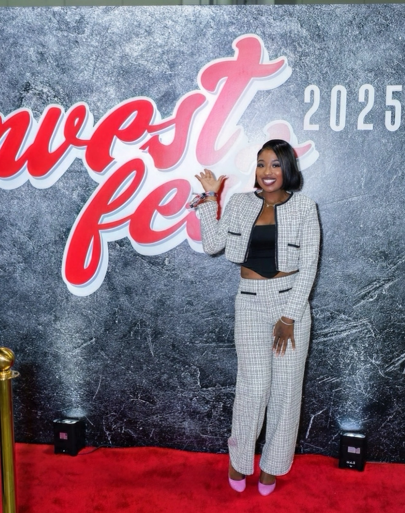 Ashley on the red carpet at Invest Fest 2025