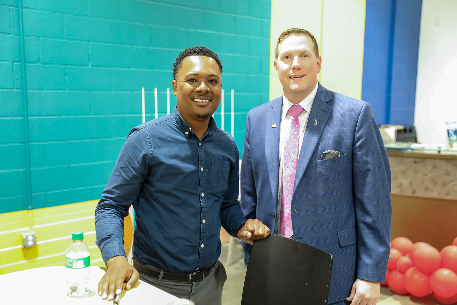 Ashley's team member with a business partner